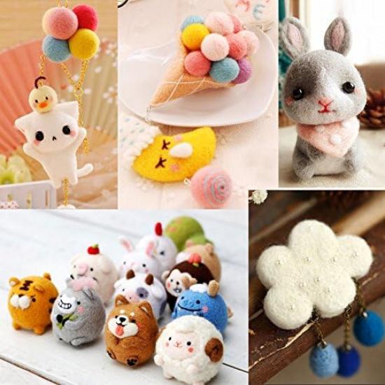 

55 г Цветная шерсть для валяния иглой Шерстяная ровница Шерстяная пряжа для валяния ровницей Пряжа для валяния Шерстяные материалы для DIY рукоделия Валяние иглой Рука серый