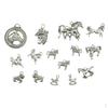 15pcs Alloy Horse Pattern Pendant Without DIY Necklace Jewelry, Silver