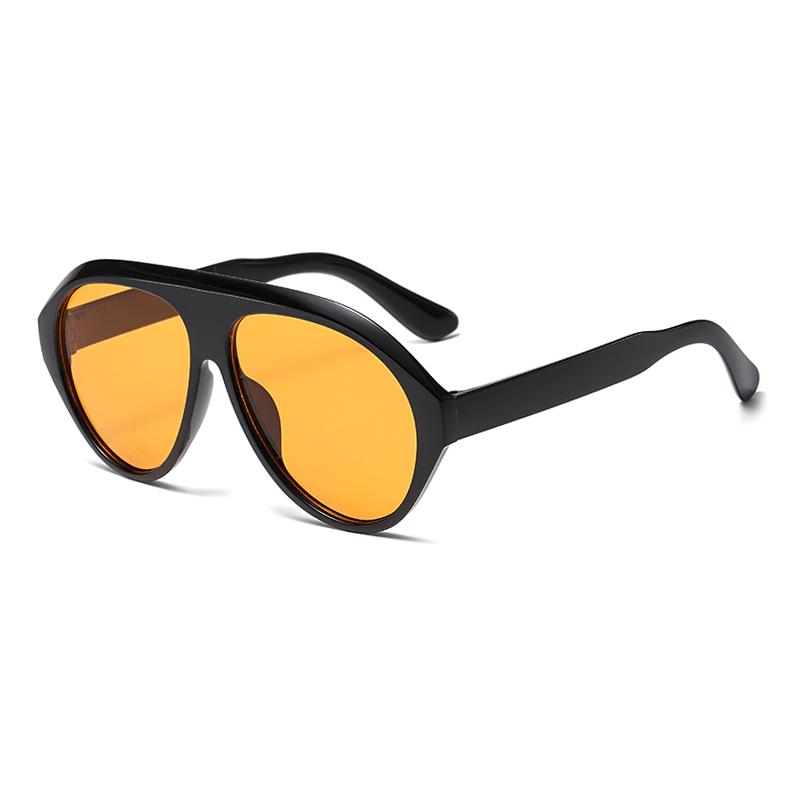 Fashionable Large-frame Pilot Sunglasses With Sun Protection And Retro Vibe-blocking Uv Protection Glasses 3084