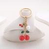 Trendy Cute Pearl Cherry Keychain for Women – Versatile Bag Ornament
