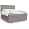 Vidaxl Letto Continentale Con Materasso, Taupe, Tessuto, 180X200 Cm