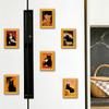 Quirky Black Cat 3D Wooden Photo Frame Magnet Decor