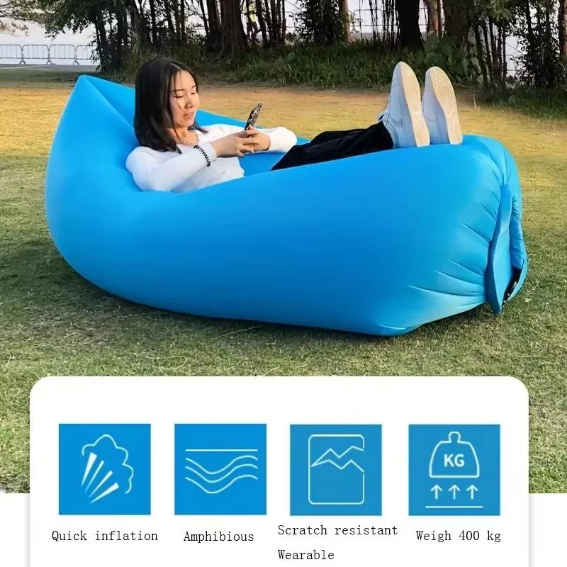 Přenosné nafukovací lehátko Vzdušná pohovka Vodotěsný design proti úniku vzduchu pro pláž Cestování Kempování Pikniky Hudební festival