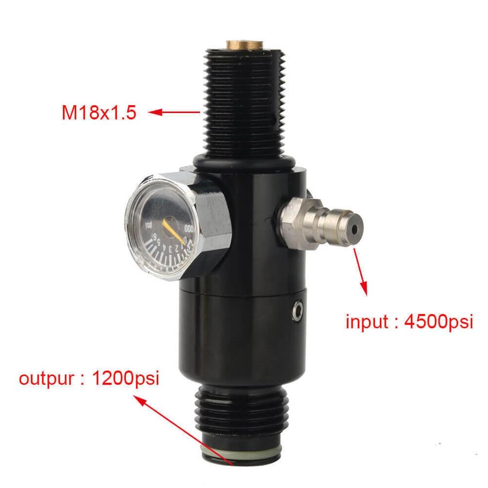 Air Tank Regulator Tool With Gauge 1200Psi M18*1.5