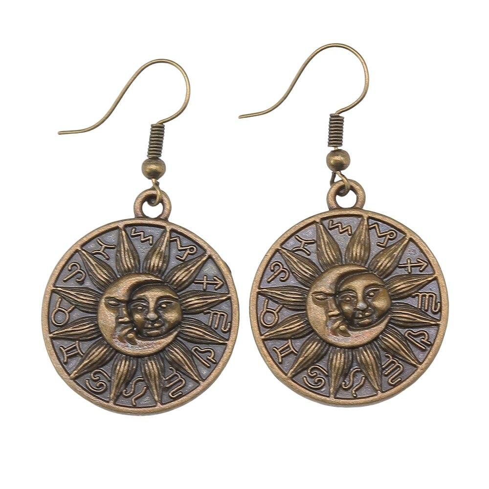 

1 пара подвесок со звездами и луной для женщин, модные серьги, висячие серьги 28x25mm-A13085