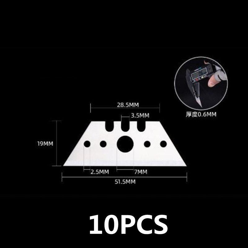 10Pcs Utility Knife Trapezoid Blades Special Knife Blades Steel Material Replacement DIY Art Craft Cutter Tool Blade