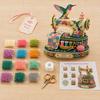 Yousheng Tiny 3D Beaded Sewing Machine DIY Kit for Kids & Adults, Exquisite Hummingbird Handmade Bead Craft Set, Stress Relief Creative DIY