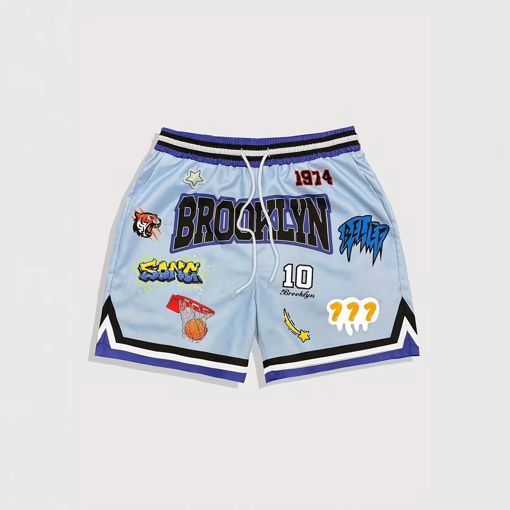 2026 Estate Caldo Americano Trendy Marca Sportivo Casual Stampa Digitale 3D Pantaloncini da Basket Unisex Stile Ampio
