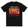 Gun and Rose Pattern Printed Tshirt Retro Rock Band Streetwear Summer Printed Pure Cotton Harajuku Retro Shortsleeved