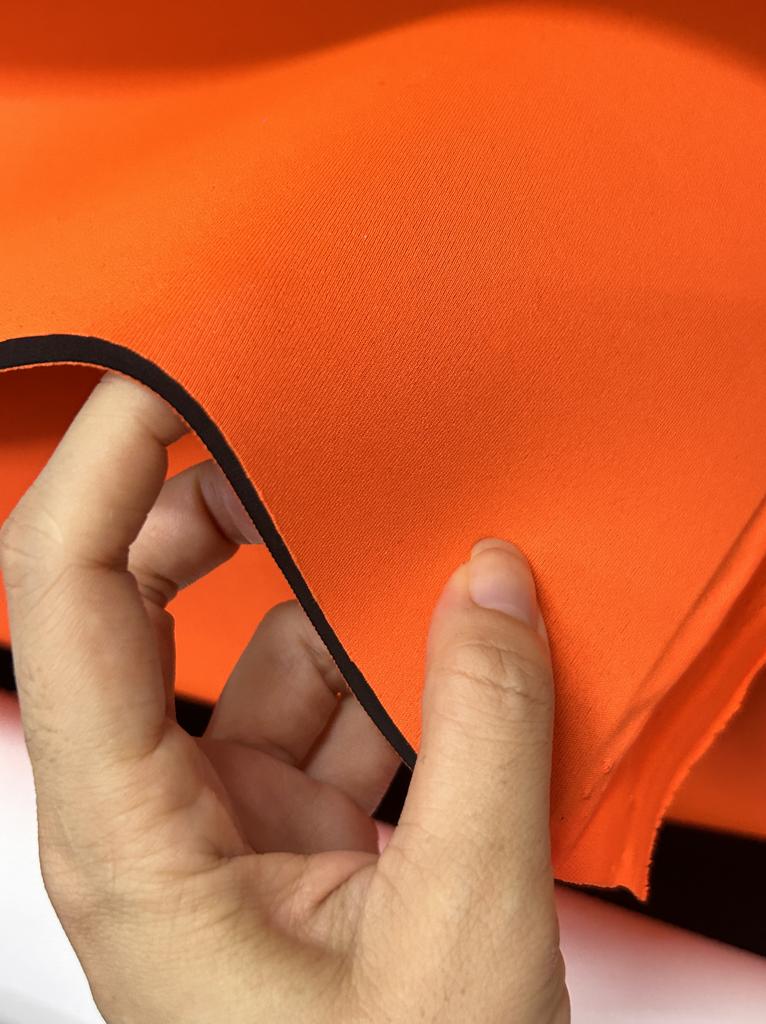 Orange 5mm Thick SBR Double Sided Neoprene Fabric Bonded Cloth For Sports Knee Pads Keep Warm Shock-proof Protector 50X130CM