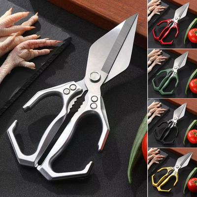 Stainless Steel Kitchen Shears Heavy Duty Kitchen Scissors for Meat Fish Poultry Commercial Kitchen Equipment
