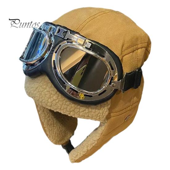 

Унисекс зимняя шапка с очками, утолщенная бархатная подкладка, защита ушей, пушистая ветровая крыша, застежка, сохранение тепла, катание на лыжах, коньках, сноуборде хаки