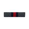 Gucci Recognizable Old Flower Logo Striped Webbing Zipper Closure Canvas Handbag Regular Men'S Black Gray