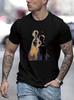Koszulka Unisex Wygodny Okrągły Dekolt Casual Bawełniana Krótki Rękaw Miękki Oddychający Top Odzież Unisex Koszulka Letnia Wiosenna Streetwear Bawełna