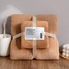 2-teiliges Korallenfleece-Handtuch Badetuch-Set Weizenmuster Superweich Saugfähig Badelaken Spa-Gesichtstuch Mehrere Musteroptionen