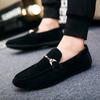 Tavasz Nyár Férfi Piros Velúr Lábbeli Slip-On Puha Mokaszin Légáteresztő Férfi Bőr Laposcipő Vezetői Cipő Kézzel Készített Alkalmi Cipő Férfi