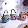 Portable Halloween Pumpkin Bucket Lace Bow Bow Candy Bag Cute Trick Or Treat Bags  Cosplay Dress-up