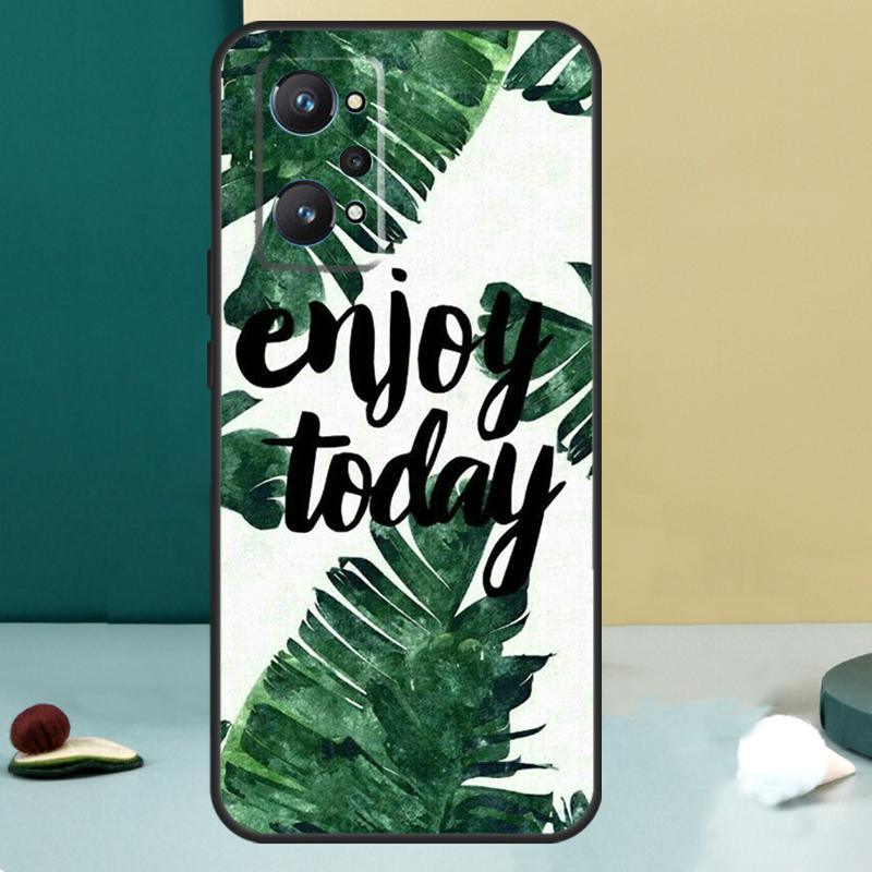 Monstera Leaves Palm Tree Flowers For Realme GT 7 Pro GT 5 6 6T C67 C61 C55 C53 C51 C21Y C25S C75 10 11 12 13 14 Pro Plus Case