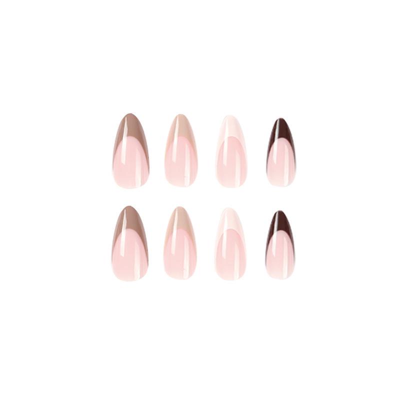 French Four-Color Wearable Press-On Nails: Ready-Made Manicure for Autumn/Winter