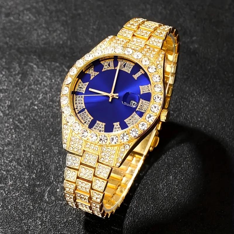 Fashion Unisex Watch, Quartz Movement, Round Alloy Case, Analog Display, Alloy Strap, Perfect for Daily Wear, Parties, Gifts