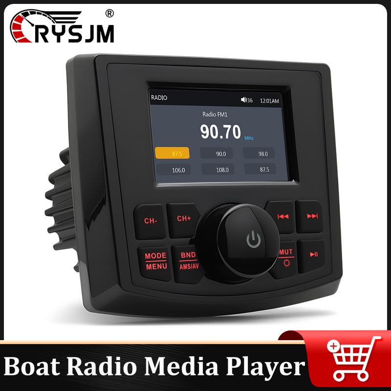 Boat Radio System Media Player Marine Radio MP5 Stereo 3 inch Display Video Player Waterproof Bluetooth-compatible Equipment MP5 Radio