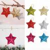 24PCS 5CM Christmas Pentagram Pendant Hanging Ornaments Stars Pendant Glittering Stars Baubles Gift New Year Xmas Tree Hanging