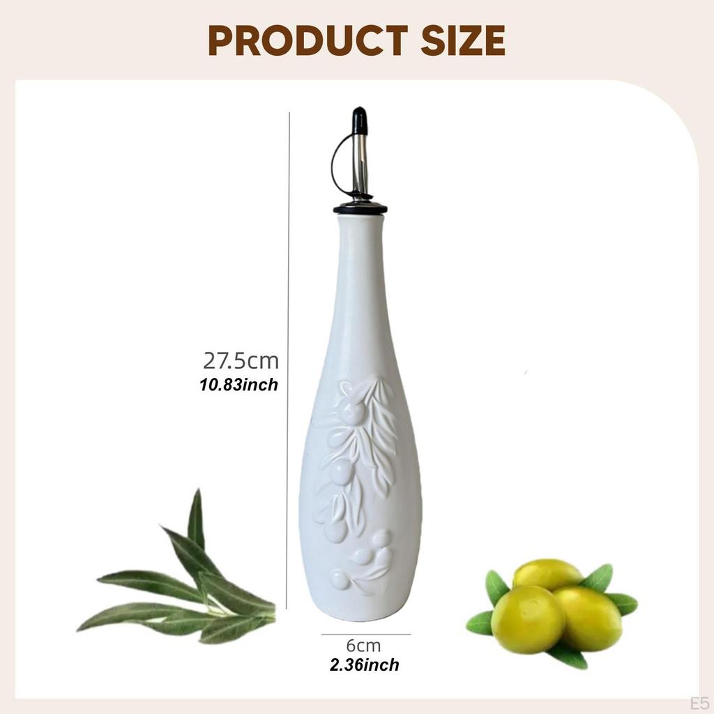 350 Ml Oil Bottle for Soy Syrup, Nordic Spout, Heat-resistant, with Lid, Olive Dispenser