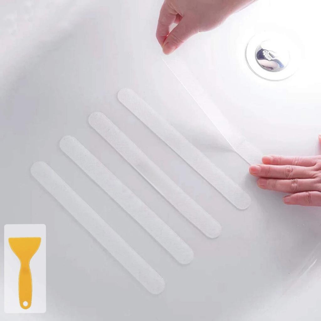12 Pcs Anti Slip Shower Stickers Bathtub Non Slip Sticker Safety Decals for Bathroom Kitchen Floor Stairs Ladders Pools Bathtub
