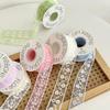 Decorative 38mm Lace Carved Ribbon 8 Yards Handmade DIY Silk Ribbon Hollow Gift Materials Gift Wrapping Ribbon Cloth