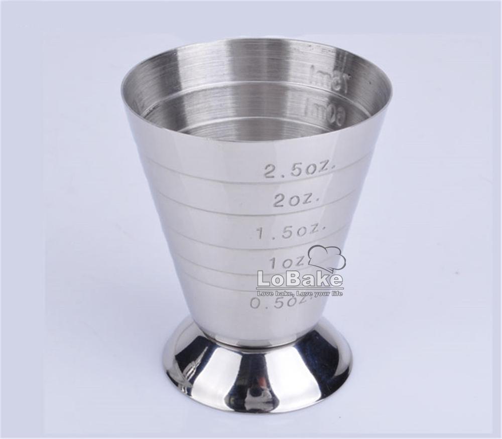 Stainless Steel Bar Wine Whisky Cocktail Wine Cups & Mugs Measuring Cup 15--75ml for Drinking Supplies