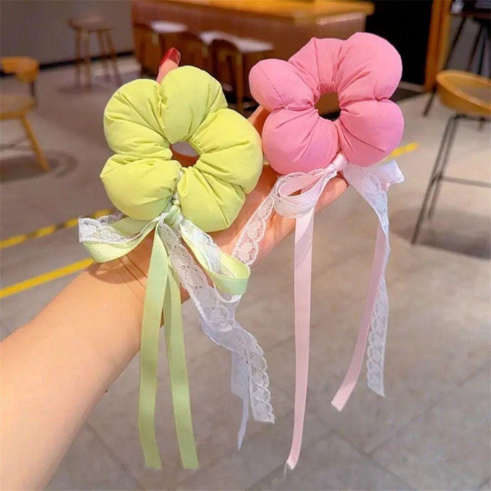 Cotton Filled Children's Flower Scrunchies Exaggerated Elastic Hair Rope  Baby