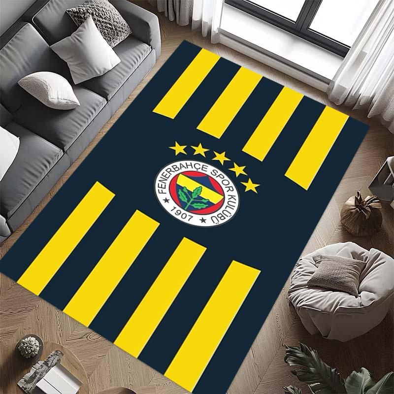 Eredità Fenerbahçe: Tappetini per pavimenti con stampa a motivi del 1907 Zerbino Cuscino per sedia da ufficio per stanza