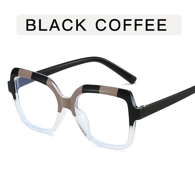 Color Blocking Glasses Pc Glasses Plain Glass Spectacles 14.8 * 4.6cm Anti Blue Light Glasses For Adults Men Everyday