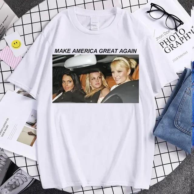 New Style T Shirt Britney Make America Great Again Tees Fashion T Shirt Summer Casual Tops Unsiex Funny Trip TShirts Streetwear
