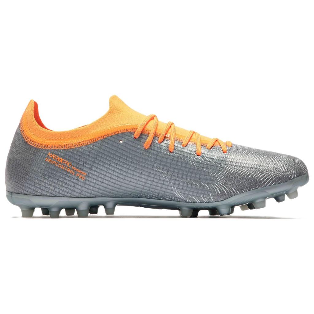 Puma Ultra 2.4 Round Toe Comfortable Low Top MG (Rubber Short Studs) Artificial Turf Soccer Shoes Men soccer shoes Gray Orange 106725-01