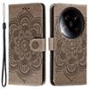 For Xiaomi 14 Ultra Case PU Leather Mandala Imprinted Design Wallet Phone Cover