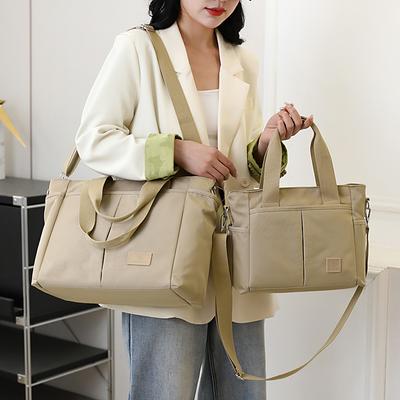 Large Capacity Women's Tote Bag Outdoor Nylon Shoulder Bag Middle-aged Mother Bag Multifunctional Commuter Crossbody Bag
