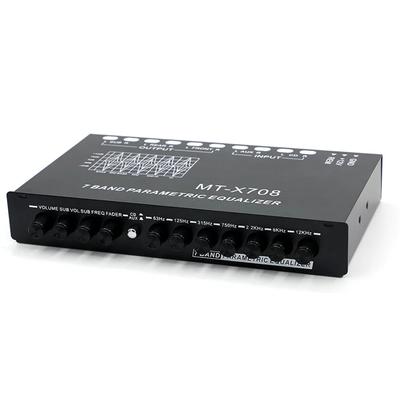 5/7 Band Car Audio Equalizer EQ Frequency Adjustable RCA Input for Portable Devices+Subwoofer Output Video Replacement Parts