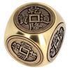 Metal Figertip Rotating Cube Embossed 6 Sided Anti Anxiety Stress Relief Brass Fingertip Gyroscop