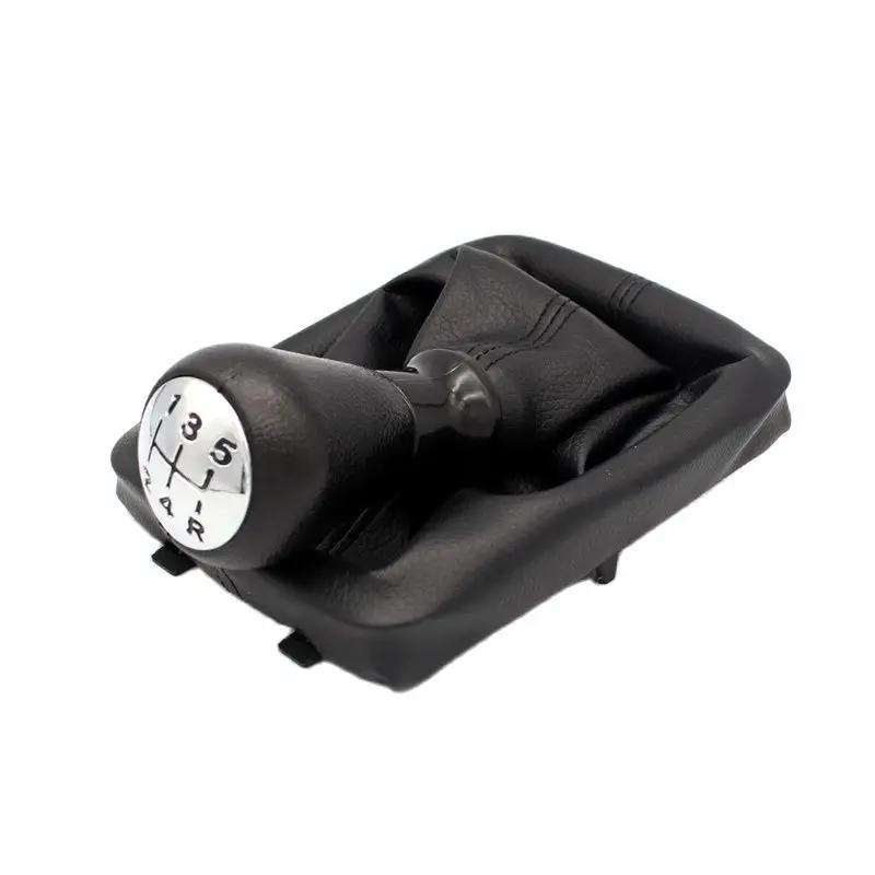 Leather / ABS Car Gear Shift Knob For Peugeot 206 406 Boot Dust Boot Cover Gaiter Collors 5 Speed Accessory