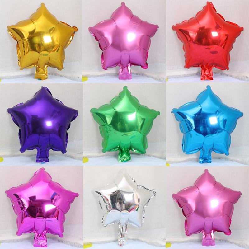 6 STK 10/18 tommer femspissede stjerne aluminiumsfolieballonger Rose gullballong Barn Voksen Bursdagsfest Bryllupsdekor