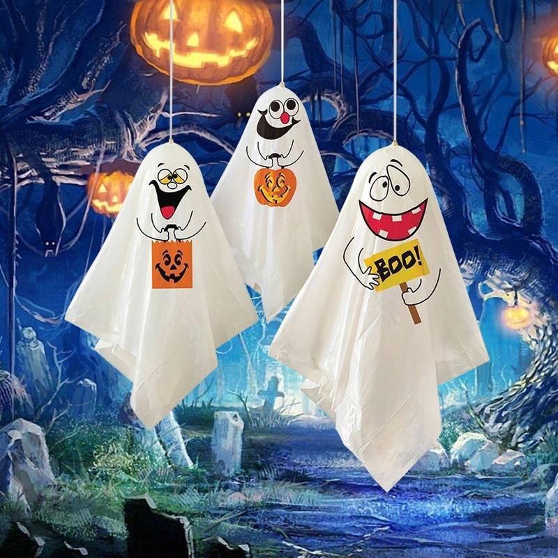 3 bucăți Halloween în aer liber agățat fantomă Halloween Party Dress Up Spooky Horror Props Home Decoration Halloween