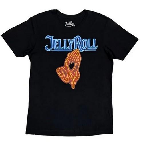 Jelly Roll Unisex Erwachsenen Totenkopf Rose T-Shirt