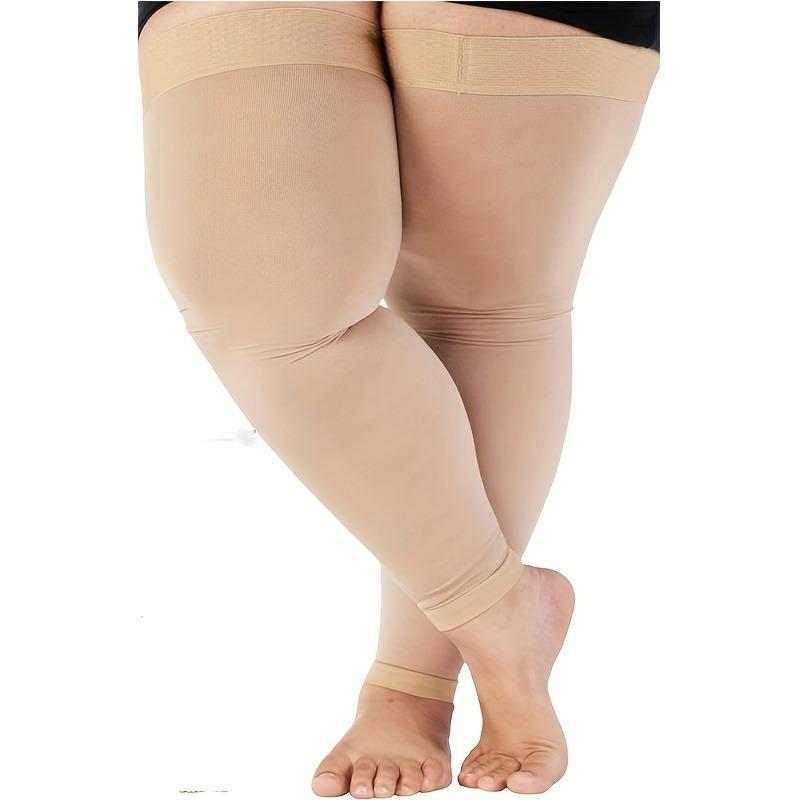

1 Pair Oversized Sports Compression Knee-High And Three-Quarter Length Segmented Pressure Socks in Sizes 2XL to 7XL. XXXL бежевый