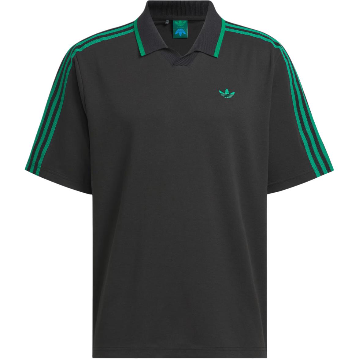 adidas Originals Rolling Links Polo Shirt Black Green JE6721