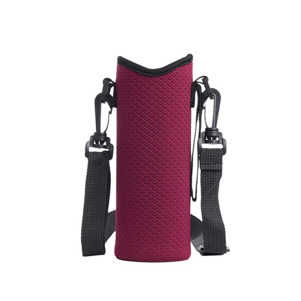2pcs Neoprene Water Bottle Sleeve Plaid Texture Insulated Water Bottle Bag  Camping