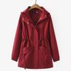 Spring and Autumn Windbreaker Jacket Spring Plus Size Slimming and Age-reducing Hooded Western Style Top