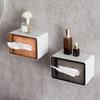 Clear Punch-Free Wall-Mounted Tissue Box for Bathroom or Living Room