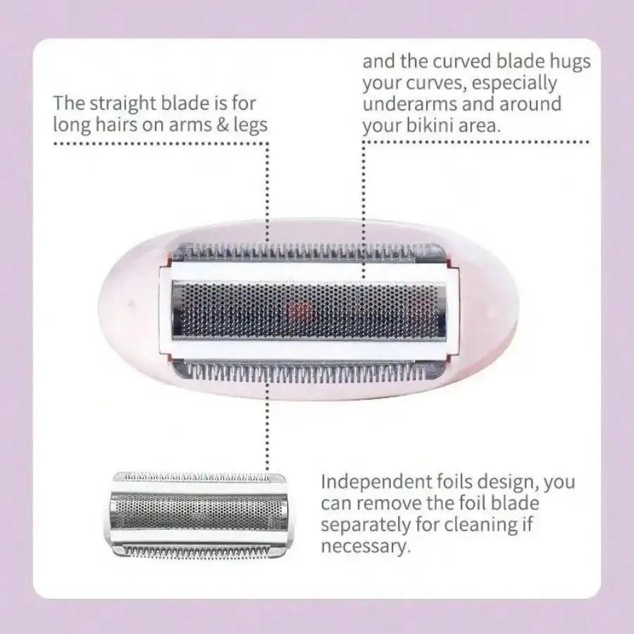 Valentine's Day Gift Women's Electric Painless Female Shaver Limb Underarm Full Body Hair Remover Waterproof Battery