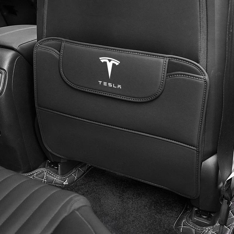 

Автомобильная наклейка Tesla Новый чехол-накладка для защиты спинки сиденья от пинков Для Tesla Model 3 Model S X Model Y Roadster Space X Inter чёрный